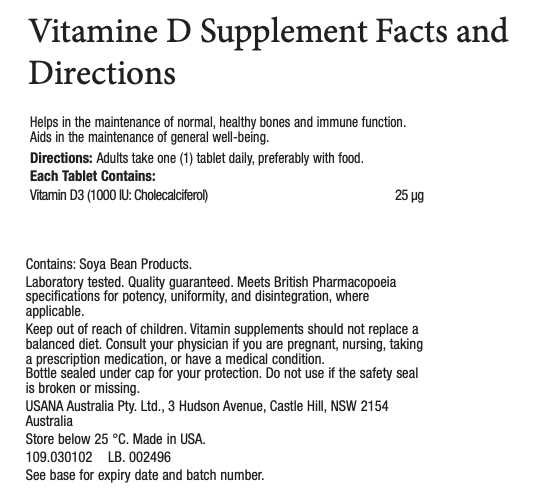 ANZ Vitamin D Supplement Facts